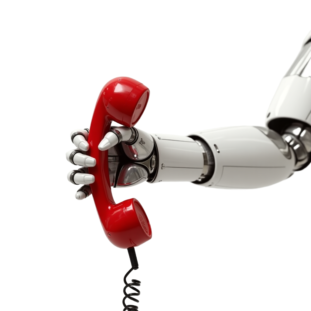 Stefanie_Mendoza_A_sleek,_futuristic_robot_hand_gripping_a_vintage_red_rotary_tele_50e907b6-3d67-42d9-92c7-01065c24e6e3